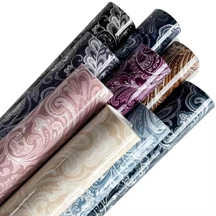 High-Quality Flower Pattern Synthetic Leather Smooth Surface Waterproof Artificial Leather